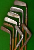 8x assorted mostly metal blade putters - J Bremner Maxwell model with flange sole, Nicoll Whippett