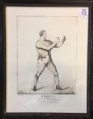 Boxing - Scarce 1829 Edwin Baldwin Pugilism Etching - Ludlow, Shropshire - known as 'White-headed