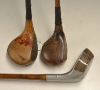 3x interesting woods - Joe Kirkwood Signature spoon by Cochrane with central face fibre inset; R