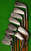 10 various and assorted men's and ladies irons - 3x men's incl; H L Curtis Bournemouth mid iron;