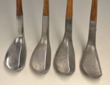 4x Mills Standard Golf Co MSD model alloy woods - to incl 3x No.1 incl Cleek with 3x rear drilled