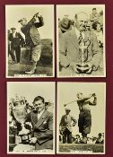 4x J A Pattreiouex golfing cards of Bobby Jones et al c.1935 - titled 
