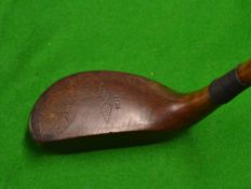 R Forgan& Son St Andrews Maxmo dark stained persimmon mallet head - with sole heal and toe alloy