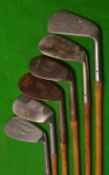 6x deep face irons mostly niblicks - The Wonder Mussel back niblick; Gleneagles stainless niblick;