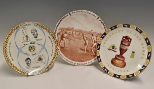 3x 'The Ashes' Cricket Commemorative Plates to include 1880 Centenary Test England v Australia,