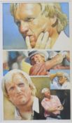 Ashmore, Peter J (1923-) Greg Norman Open Golf Champion - watercolour signed by the artist - image