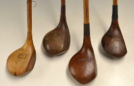 4x various fairway woods - Geo Duncan, Robert Forgan St Andrews and 2x others from Prestwick and