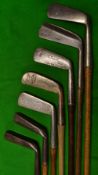 7x assorted putters - The Springbok straight blade; Wm Gibson Kinghorn 