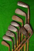 10x assorted irons - Anderson Anstruther mid iron; Tom Stewart mid iron; J H Taylor Autograph