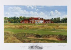 Bill Waugh signed colour golf print: 
