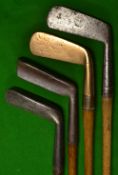 4x interesting blade putters - James Braid Orion flanged sole mallet head; Forgan St Andrews