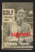 Daly, Fred signed golf booklet - 