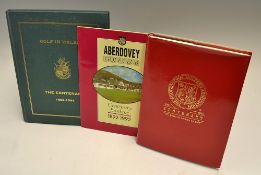 Golf Centenary PGA, and Welsh Club Books one signed - 