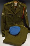 Militaria - UN Military Uniform: Complete with trousers and beret