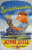 Original John Bull Poster 'Best Holiday Reading' measures 50x75cm approx.