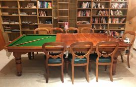 Hamilton Snooker/Billiard Dining Table and Chairs a superb example of a Hamilton snooker converting