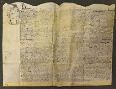 Tattersett (Norfolk Near Fakenham) - An Early Indenture Much Larger Than Usual For One Of This