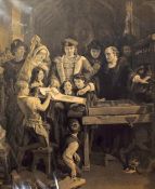 1877 'Caxton showing his first specimen of his printing to King Edward IV and the Royal family'