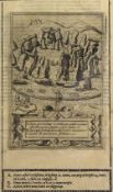 Early Copper Engraving depicting Stonehenge with key below, mounted ready to frame, measures 27x38cm