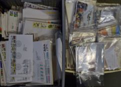 Large selection of First Day Covers and Postal History featuring various post marks, including