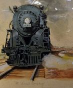 Railway - 'The Twentieth Century Limited' Watercolour Painting signed by 'G Shears', measures