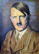 Original Conrad Hommel (1883-1971) Painting of Adolf Hitler originally from the Kunsthaus Berlin.