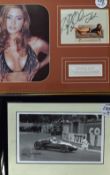 Autographs - Roy Salvatori (British Racing Driver) Signed Print together with a Holly Valance Signed