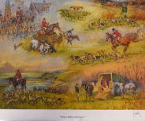 John King Equestrian Artist Signed Print a colour print 