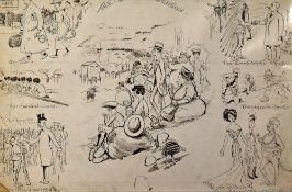 Comics - W.F Thomas (Ally Sloper Artist) Original Artwork/Drawing with 'The Seaside Season'
