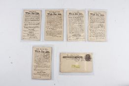 Scarce White Star Line original agents advertising note cards featuring RMS Oceanic - RMS Teutonic -