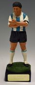 Endurance Art of Sport Diego Maradona Resin Football Figure - Argentina on wooden plinth, measures