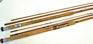 2x Avon/Coarse River Rods - Powell Hampshire Avon type Fishing Rod - 11ft, 3 pc, cork handle,