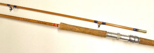 Partridge Redditch split cane spinning rod - The Glanusk 9ft 6in 2pc with agate line guides, alloy