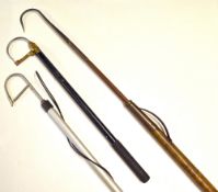 Interesting collection of gaffs from late 20th c to date (3) Decorative whole cane and green heart