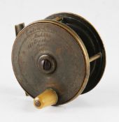 Interesting Eaton & Deller brass salmon reel - 3.25