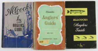 Allcock's Anglers Guides 1950s Selection to include 1951/52, 1953 and 1956/57 al SB with