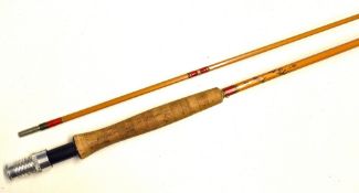 Fine Hardy Bros Palakona Trout Fly Rod -8ft 9in 2p line 7#, with clear Agate lined butt guide, alloy