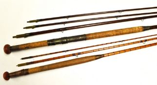 2x Early salmon and Sea trout fly rods - Wm Garden Aberdeen 14ft Greenheart Salmon fly rod with