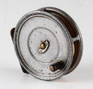 Hardy Bros The Uniqua Fly Reel Dup Mk II alloy narrow drum trout fly reel c. 1930's- 3 5/8
