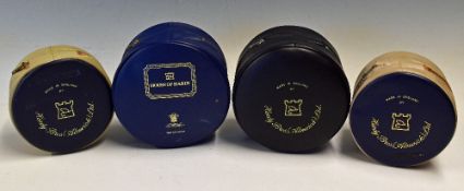 4x Hardy Bros padded reel cases - all salmon size to incl All Black, All Blue and Blue and Grey