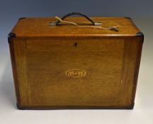 Fly tier's cabinet: Custom built M & W wooden seven drawer cabinet, drop down front, polished finish