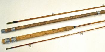 2x interesting split cane spinning rods - Arjon Made In Sweden for Lee Redditch 7ft 2pc 