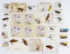 Salmon Flies: A quantity of eyed salmon flies in their original packets - Farlow Holdfast, Farlow