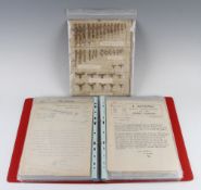 Large folder of early assorted fishing patent documents, letterheads, fishing receipts and