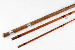 R Chapman & Co Ware Dennis Pye 700 split cane pike rod - 10' 2 piece with detachable cork butt,