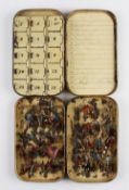 Hardy Bros and Malloch Black Japanned fly tins and flies (2) - Girodon Pralon No.1 dry fly tin