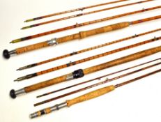 3x Split cane Sea Trout, Salmon and trout fly rods - Edgar Sealey Octopuss Brand 