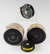 Hardy Bros The St George post war alloy trout fly reel and spare spool - 3 3/8