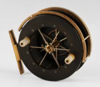 Early Allcock Aerial 6 spoke ebonite drum reel - 4.5