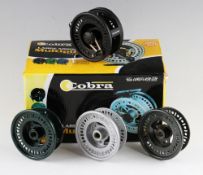 Fine LureFlash Cobra Large Arbor Multiplier Fly Reel Set c/w 3x spare spools - die cast body and
